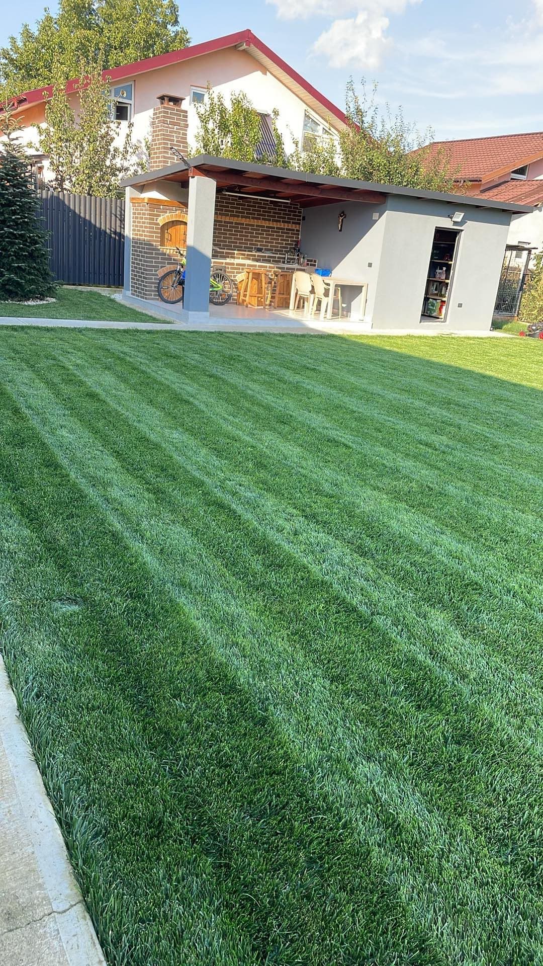 Garden walkway through an arch